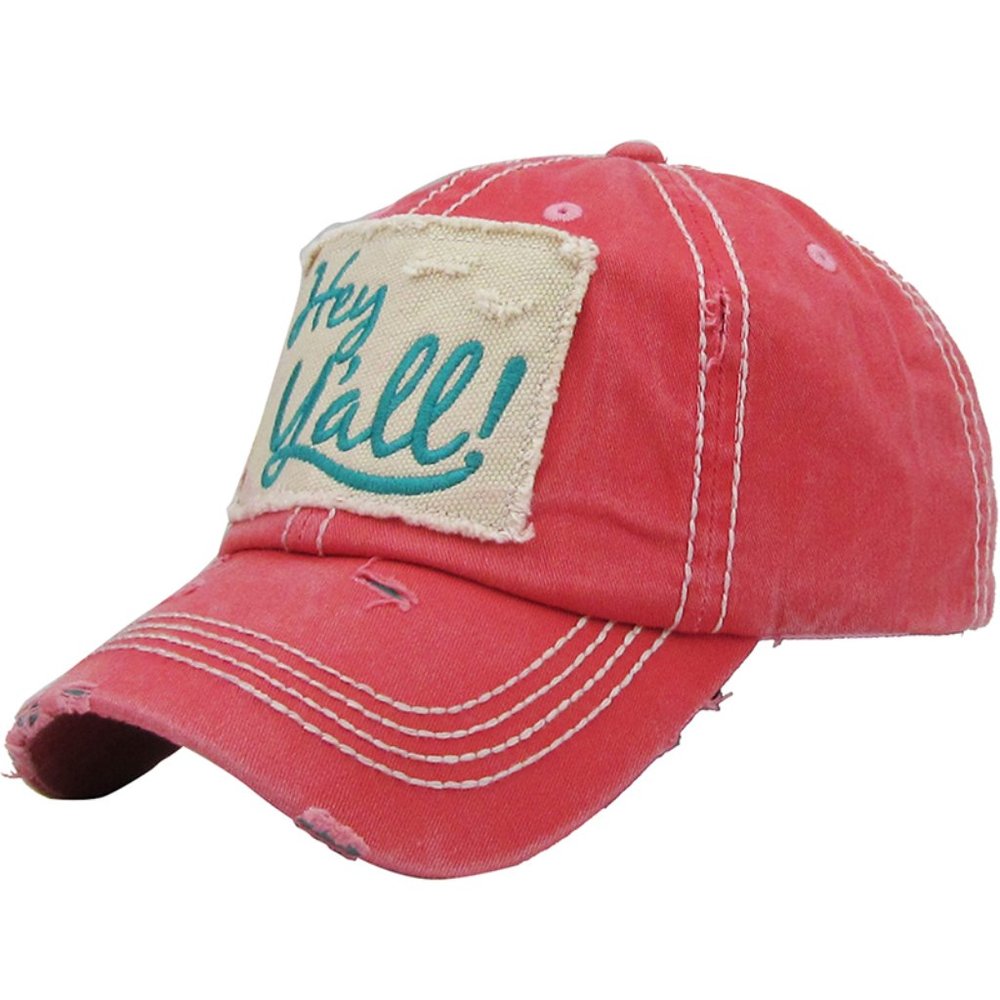 $15 HEY YALL DISTRESSED AND FADED CAP